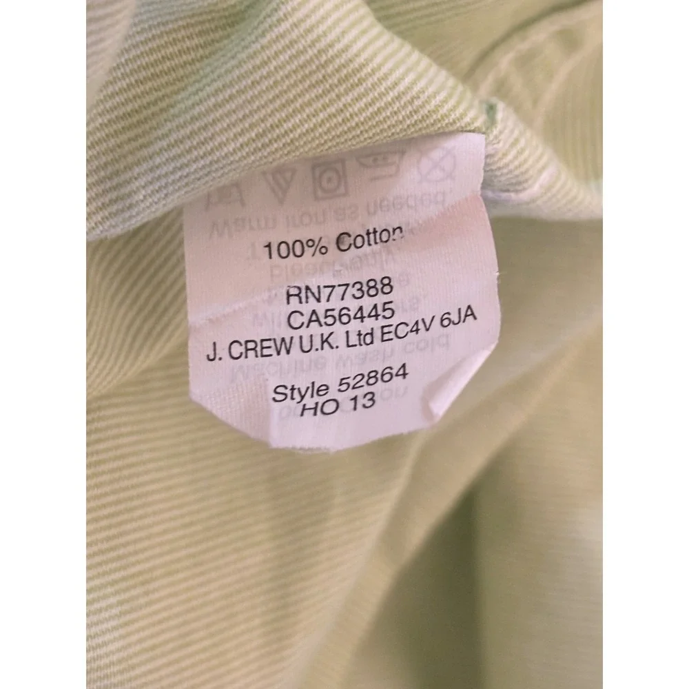 J. Crew Slim Fit Button Down Shirt Mens Large Light Green Cotton 52864 HO 13